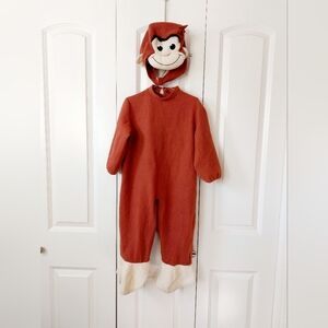 2pc Curious George Monkey Costume Halloween‎ 3T
